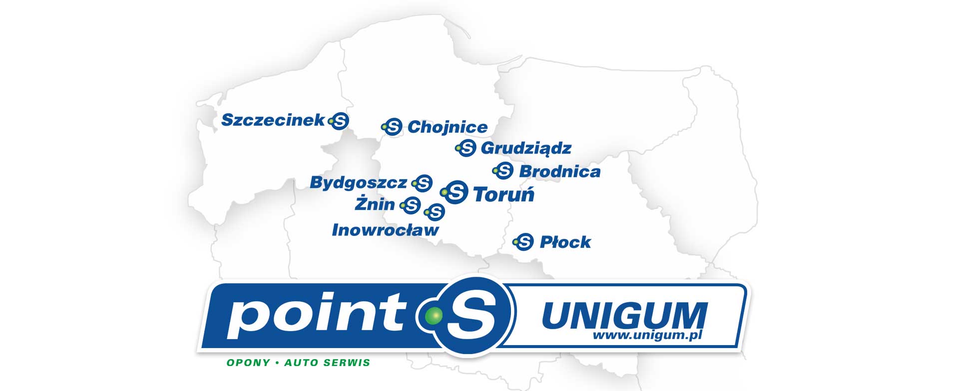 Mapa serwisów Point S UNIGUM