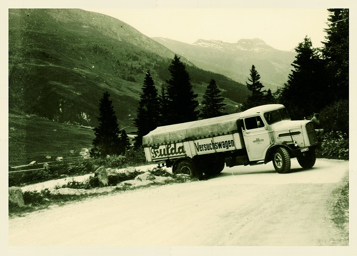 Fulda Sembusto test opon ciężarowych 1950r.