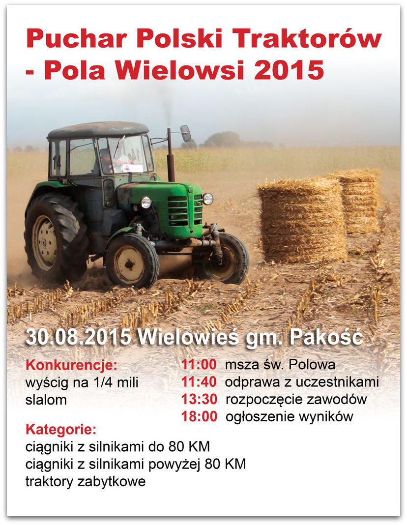 Puchar Polski Traktorów w Wielowsi plakat