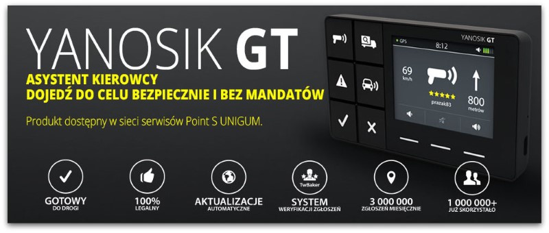 Yanosik GT - asystent kierowcy