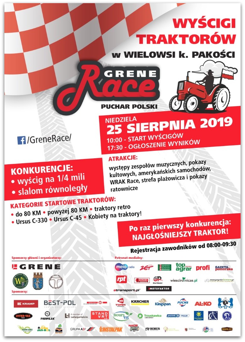 Puchar Polski Traktorów Grene Race - plakat