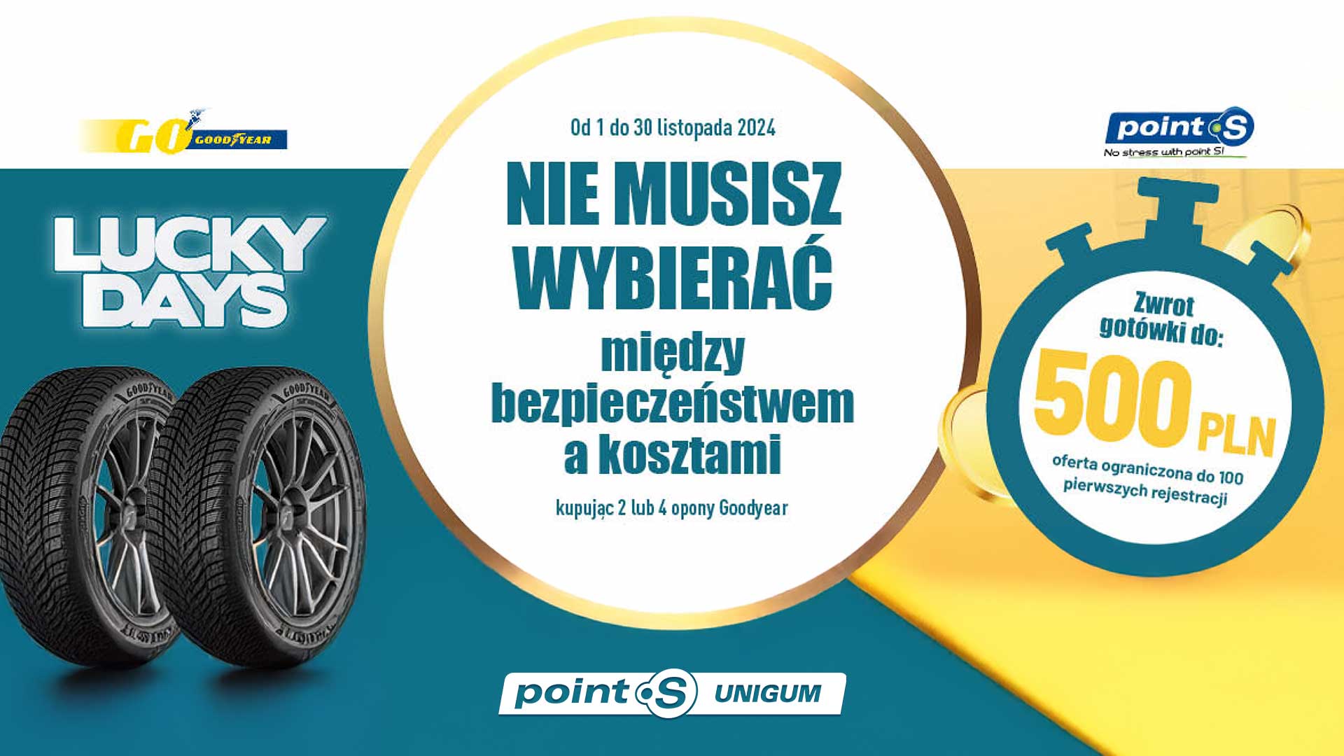 Zwrot do 500 zł za zakup opon Goodyear