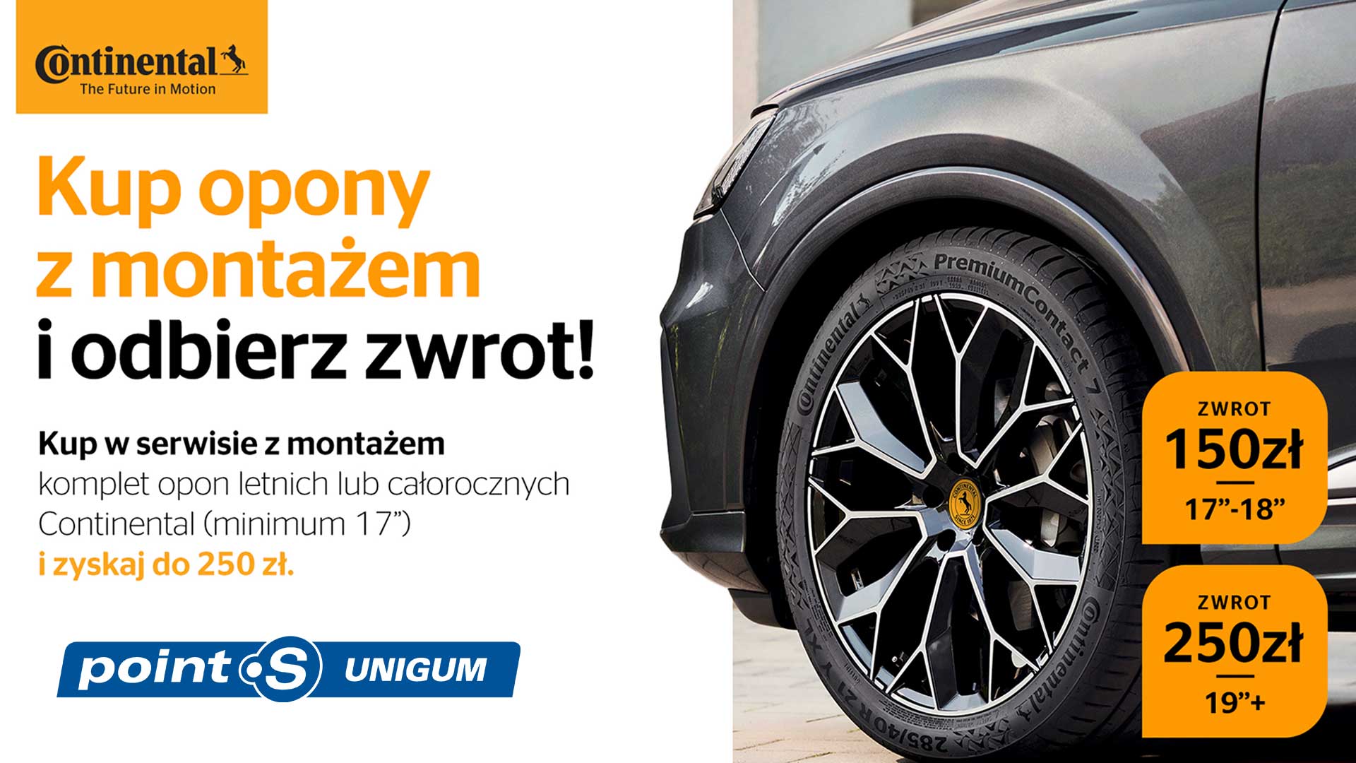 Kup opony Continental i odbierz zwrot - promocja lato 2026