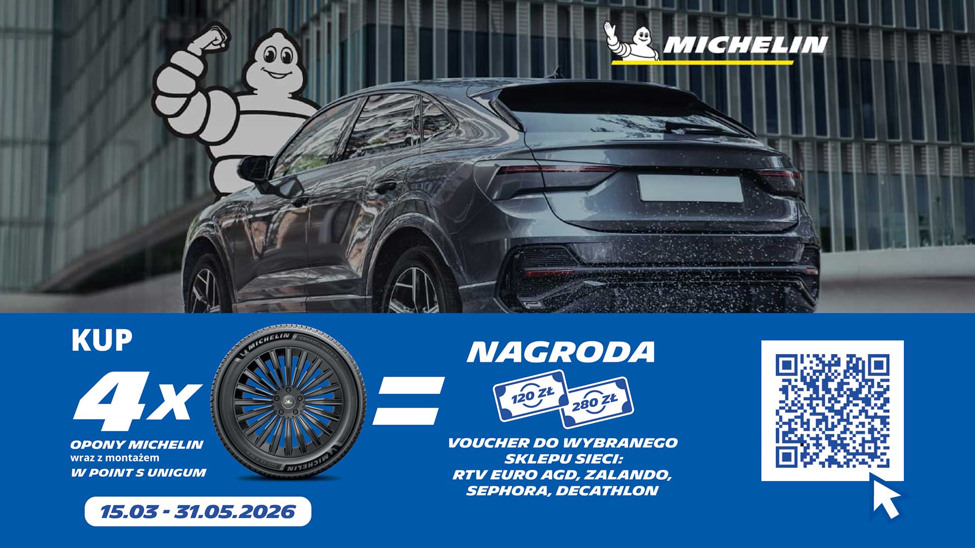 Do 280 zł za zakup opon Michelin - promocja lato 2026